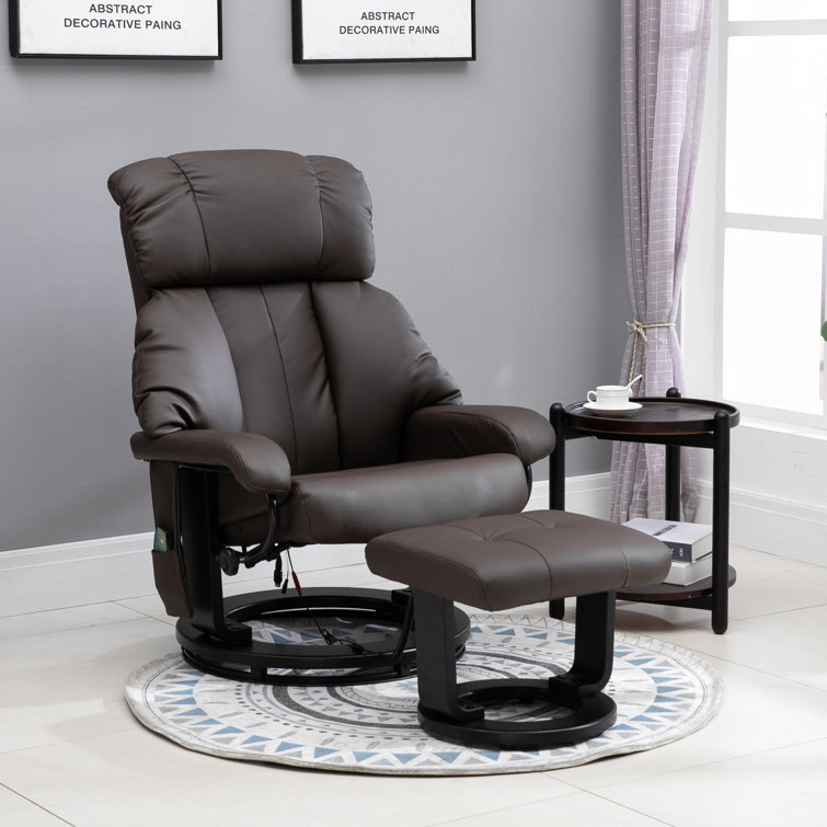 Ebern Designs Reclining Massage Chair with Ottoman & Reviews Wayfair